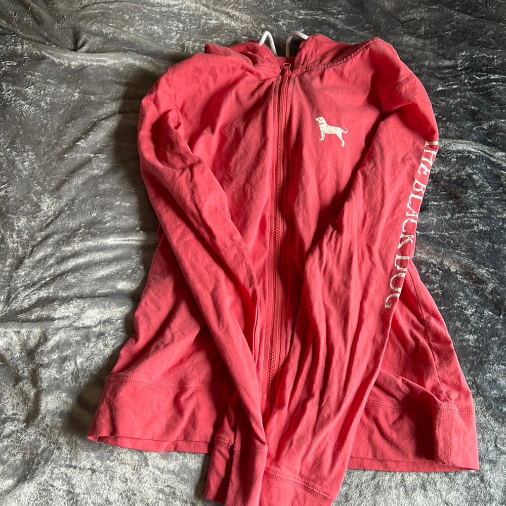 The Black Dog Womens Pink hoodie